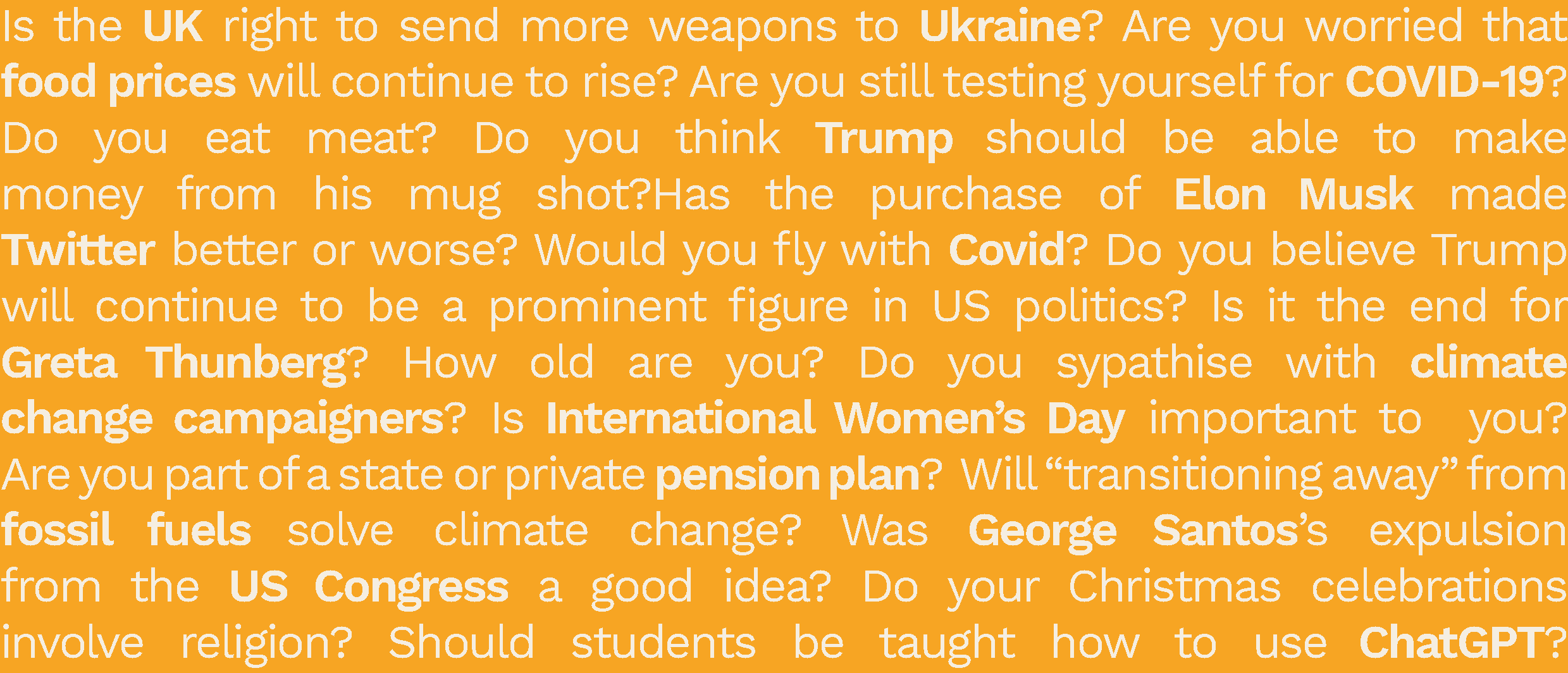 The Year in Questions